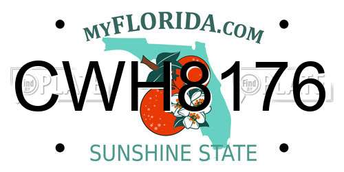 CWH8176 Florida License Plate