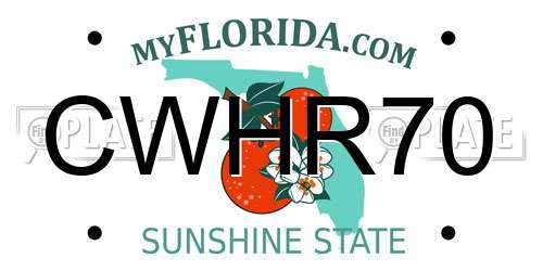 CWHR70 Florida License Plate