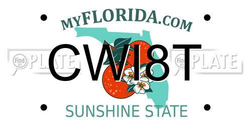CWI8T Florida License Plate