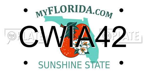 CWIA42 Florida License Plate