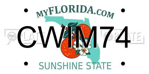 CWIM74 Florida License Plate