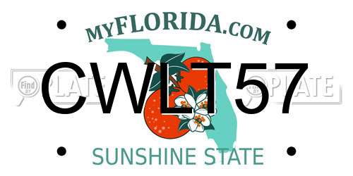 CWLT57 Florida License Plate