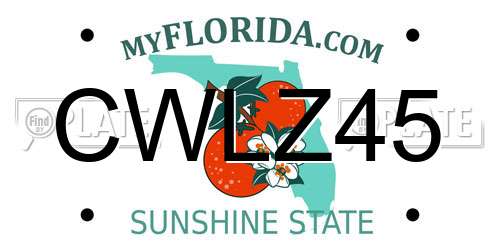 CWLZ45 Florida License Plate
