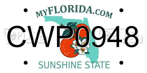 CWP0948 Florida License Plate
