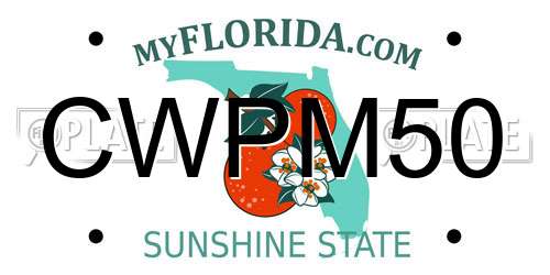 CWPM50 Florida License Plate