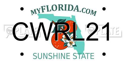 CWRL21 Florida License Plate