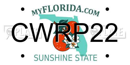 CWRP22 Florida License Plate