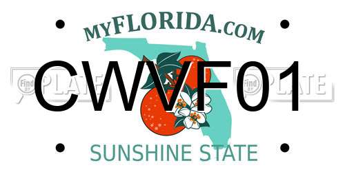 CWVF01 Florida License Plate