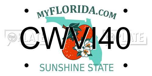 CWVI40 Florida License Plate