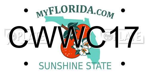 CWWC17 Florida License Plate