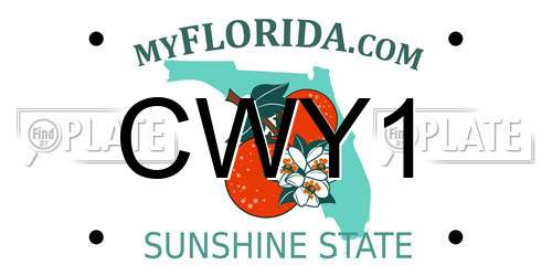 CWY1 Florida License Plate