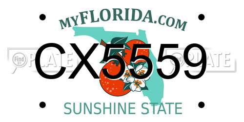 CX5559 Florida License Plate