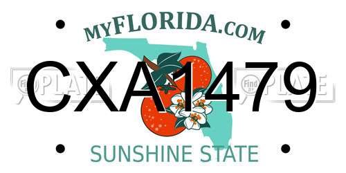 CXA1479 Florida License Plate