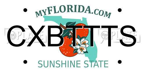 CXBTTTS Florida License Plate