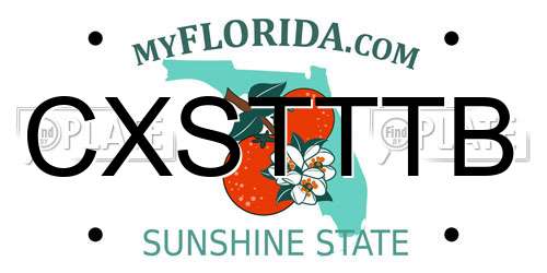 CXSTTTB Florida License Plate