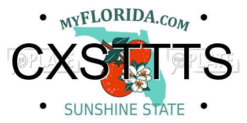 CXSTTTS Florida License Plate