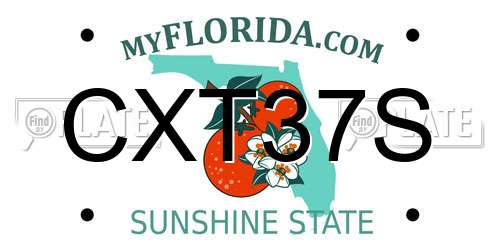 CXT37S Florida License Plate