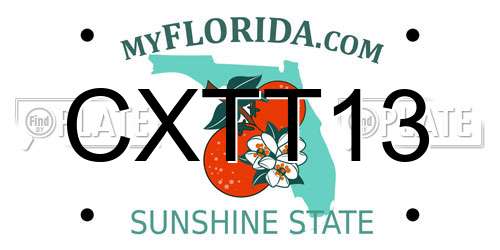 CXTT13 Florida License Plate