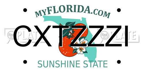 CXTZZZI Florida License Plate