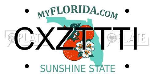 CXZTTTI Florida License Plate