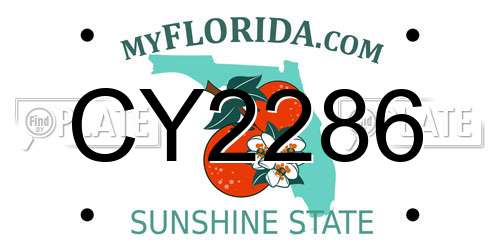 CY2286 Florida License Plate
