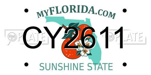 CY2611 Florida License Plate