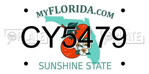 CY5479 Florida License Plate