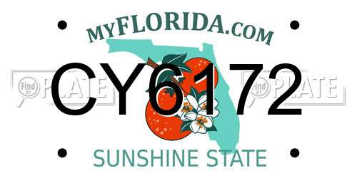 CY6172 Florida License Plate