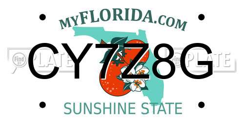 CY7Z8G Florida License Plate
