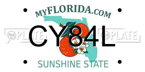 CY84L Florida License Plate
