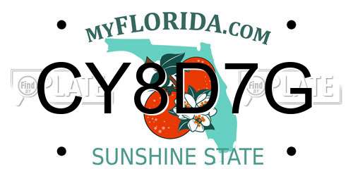 CY8D7G Florida License Plate