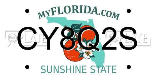 CY8Q2S Florida License Plate