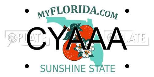 CYAAA Florida License Plate