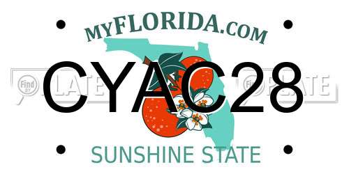 CYAC28 Florida License Plate