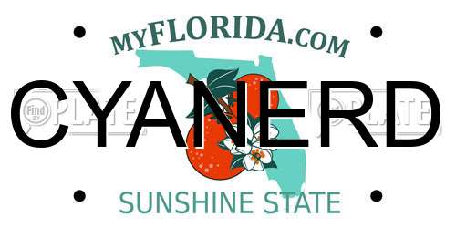 CYANERD Florida License Plate