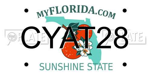 CYAT28 Florida License Plate