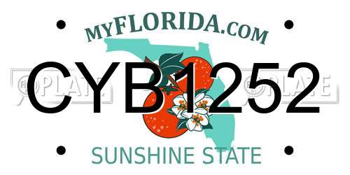 CYB1252 Florida License Plate