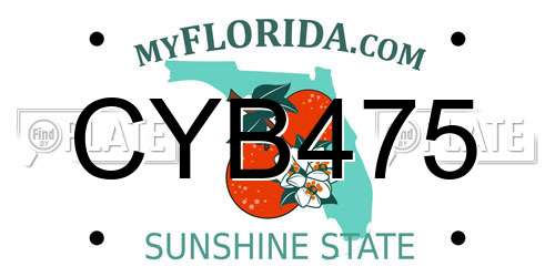 CYB475 Florida License Plate