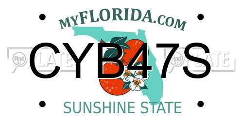 CYB47S Florida License Plate