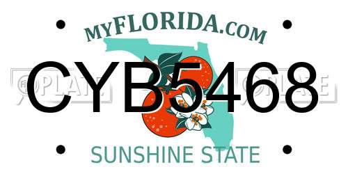 CYB5468 Florida License Plate