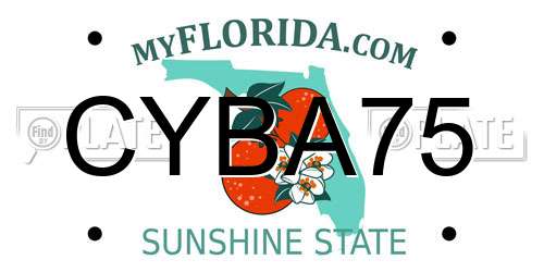 CYBA75 Florida License Plate