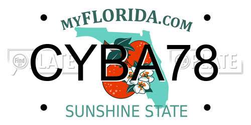 CYBA78 Florida License Plate