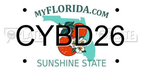 CYBD26 Florida License Plate