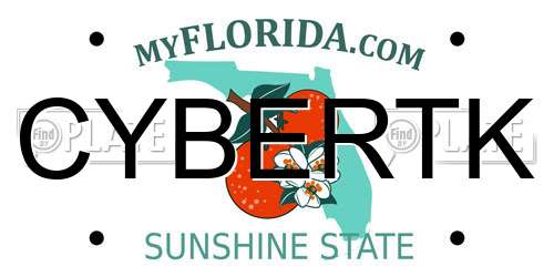 CYBERTK Florida License Plate