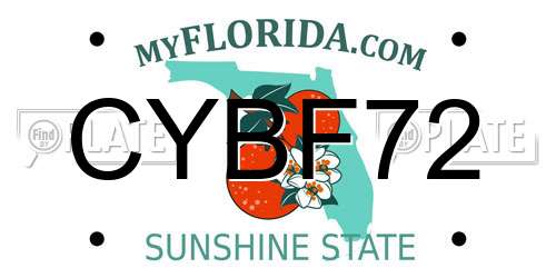 CYBF72 Florida License Plate