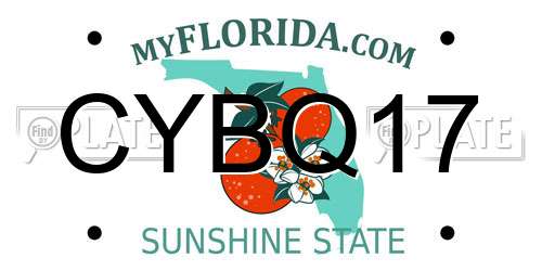CYBQ17 Florida License Plate