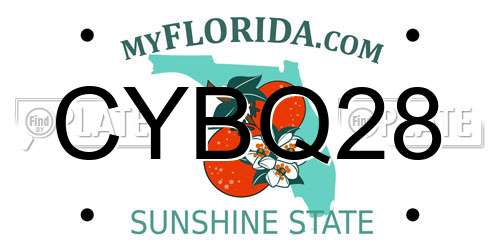 CYBQ28 Florida License Plate