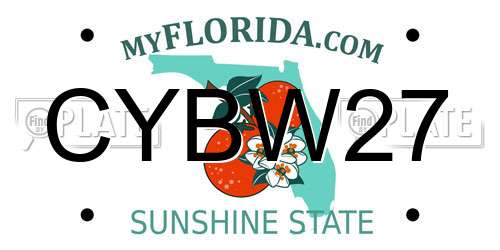 CYBW27 Florida License Plate