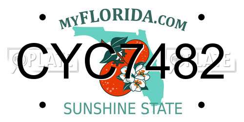 CYC7482 Florida License Plate