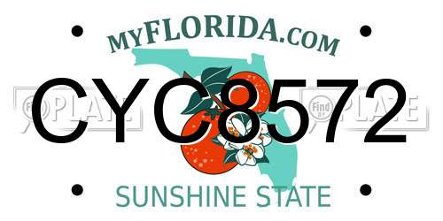 CYC8572 Florida License Plate